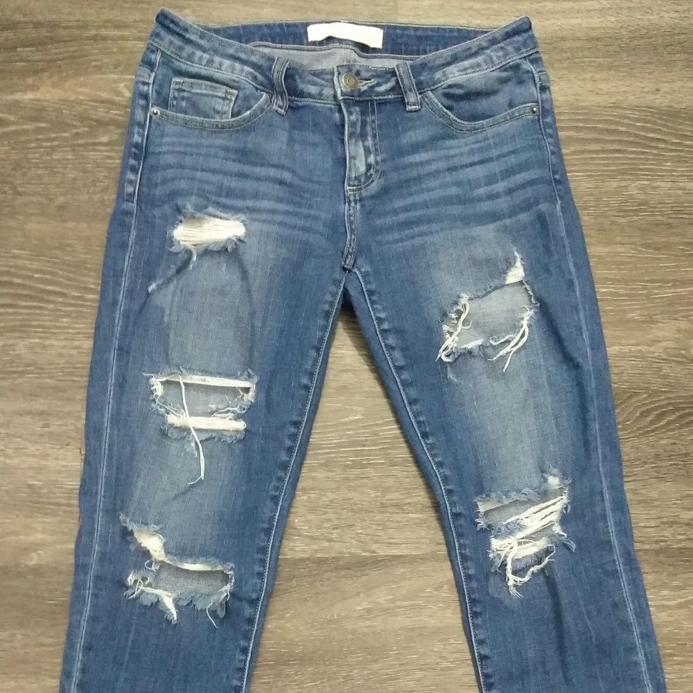 Hidden Jeans Distressed Skinny Ankle Jeans - Picture 4 of 6